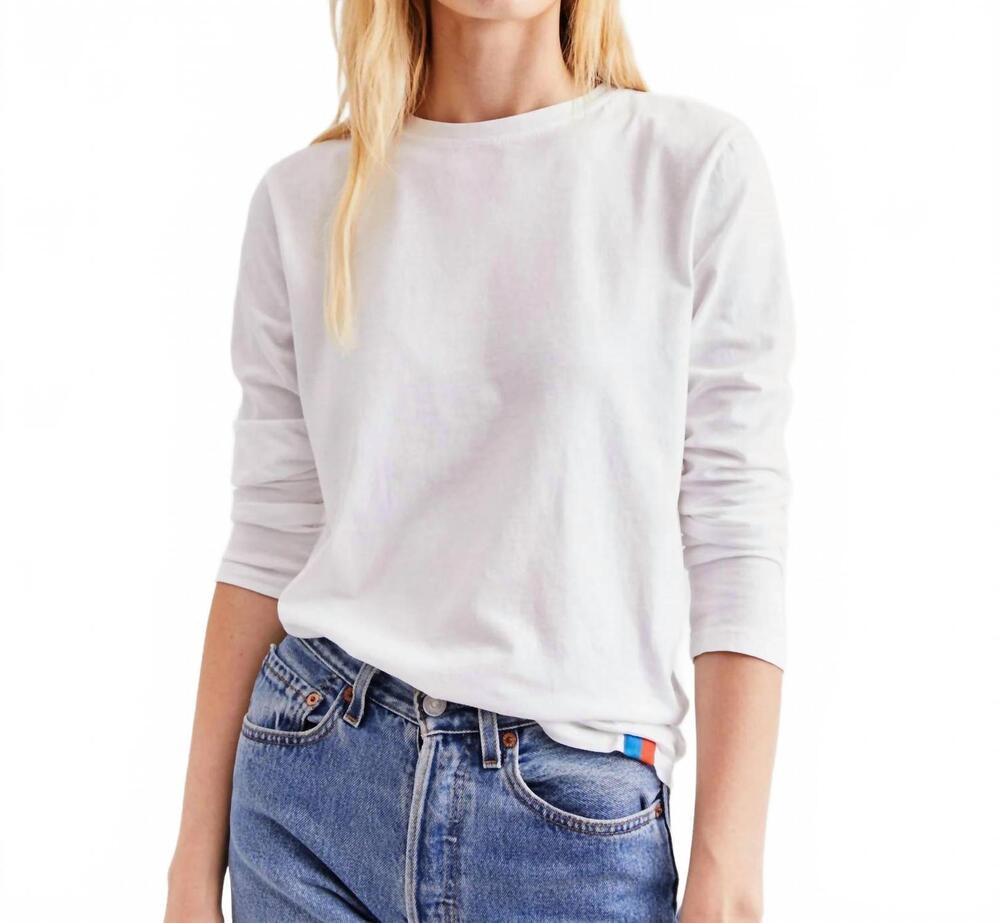 NEW KULE the modern long sleeve tee in white